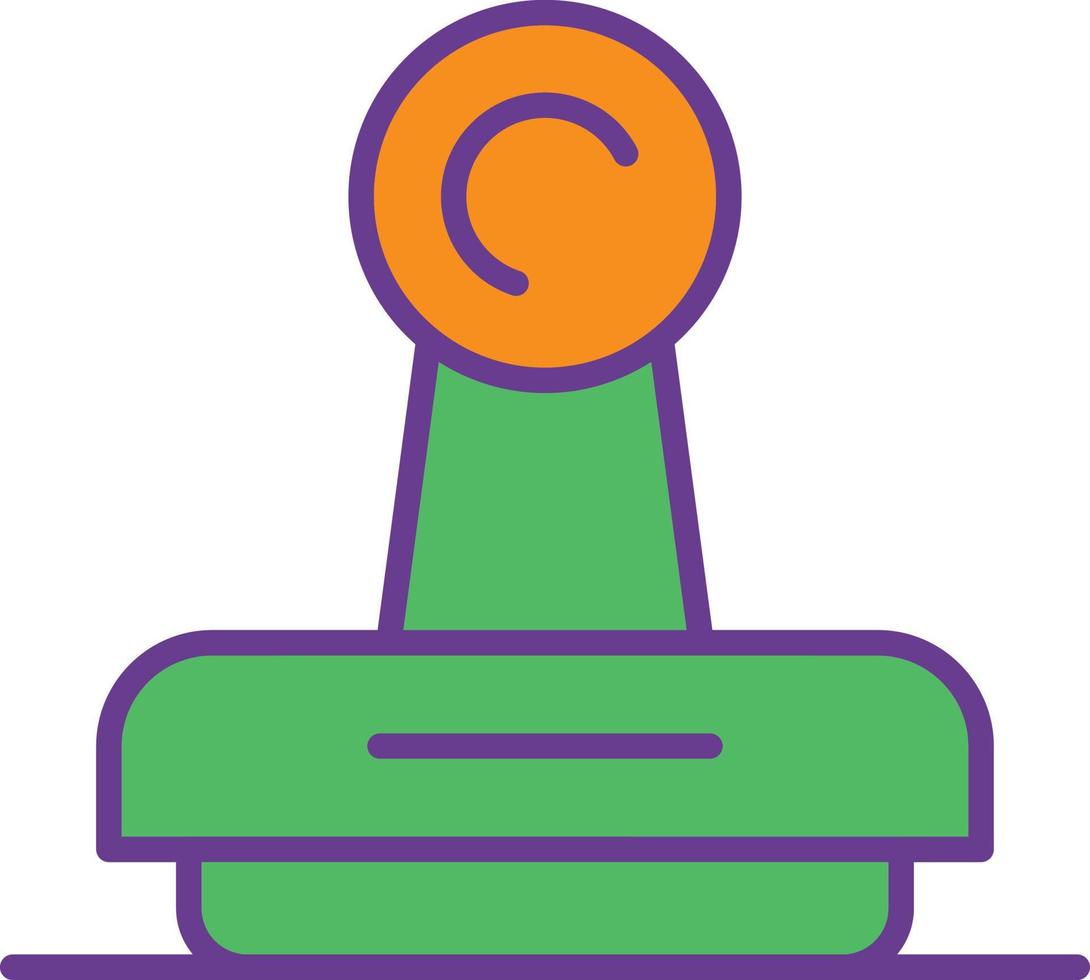 Stamp Line Filled Two Color vector