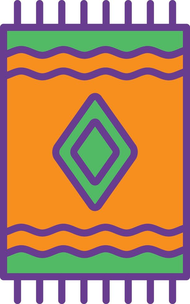 Carpet Line Filled Two Color vector