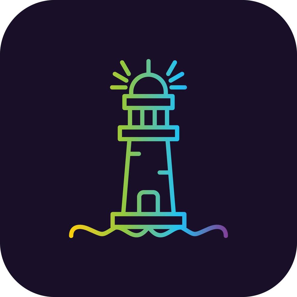 Light House Gradient Icon vector