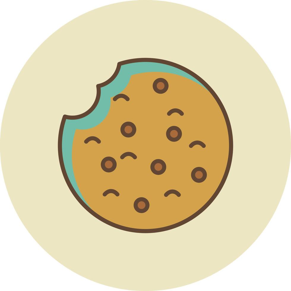 retro lleno de galletas vector