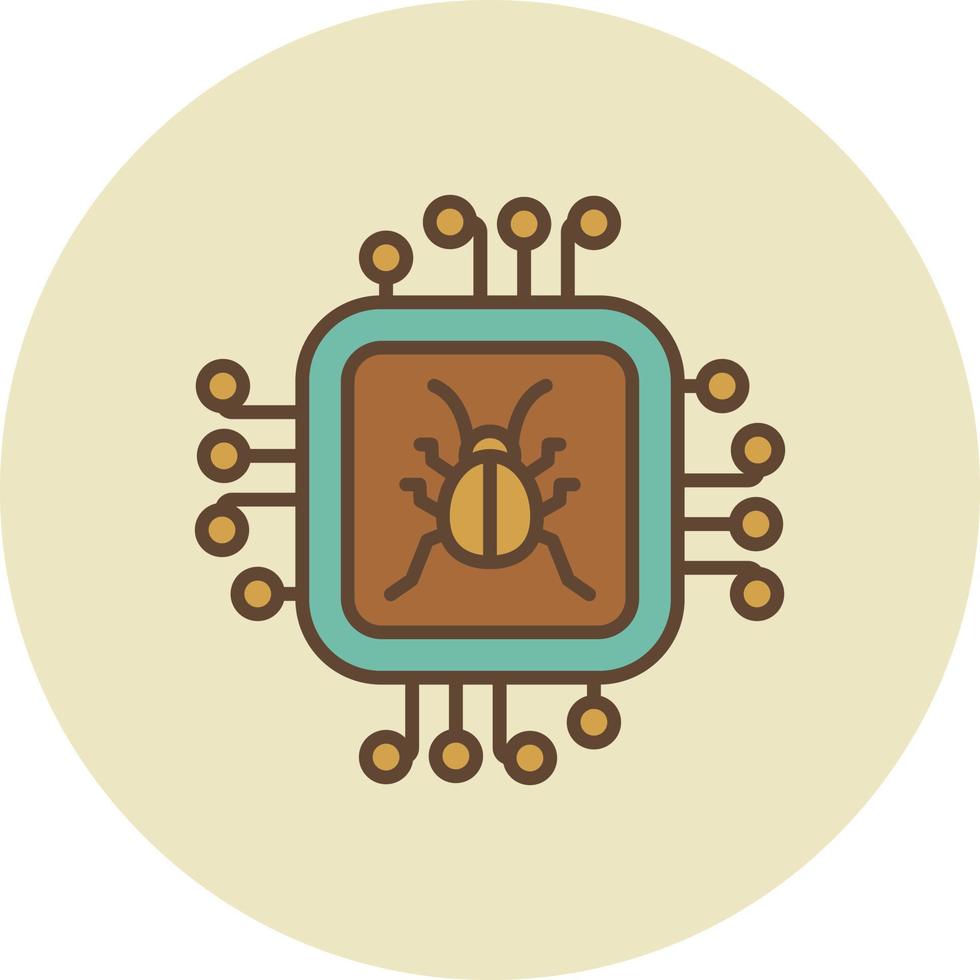 Cpu Filled Retro vector