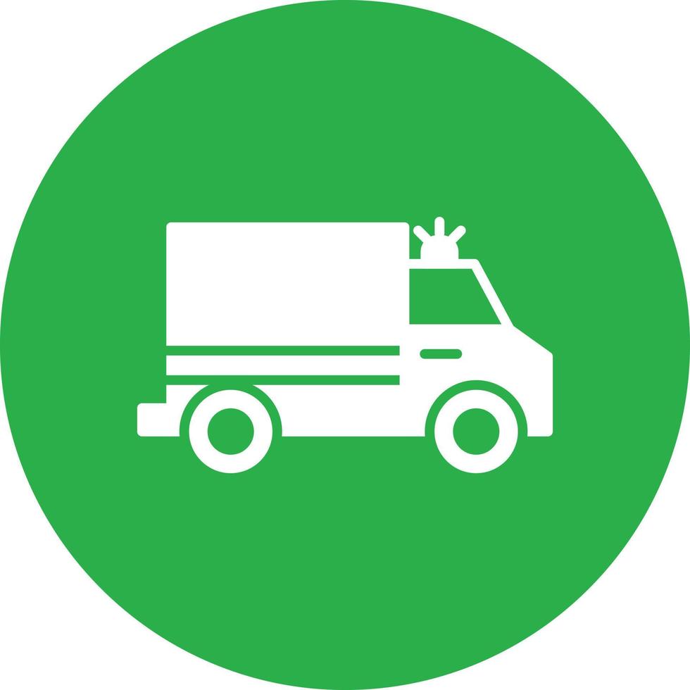 Ambulance Glyph Circle Multicolor vector