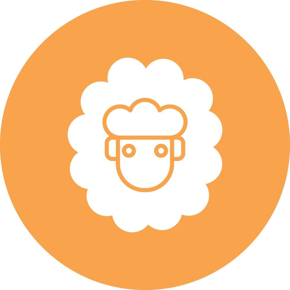 Sheep Glyph Circle Multicolor vector