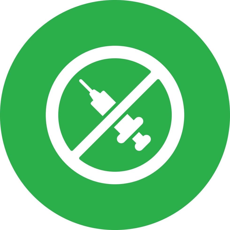 No Vaccines Glyph Circle Multicolor vector