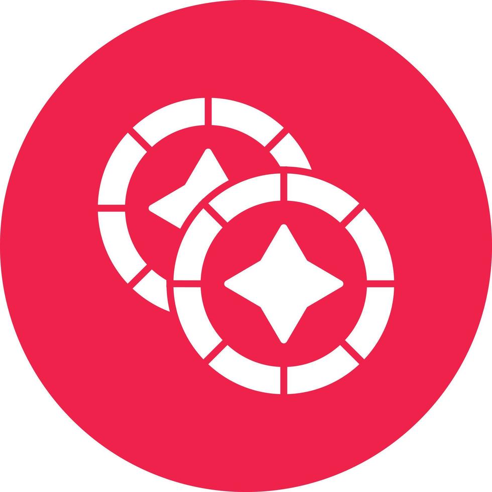 Chips Glyph Circle Multicolor vector