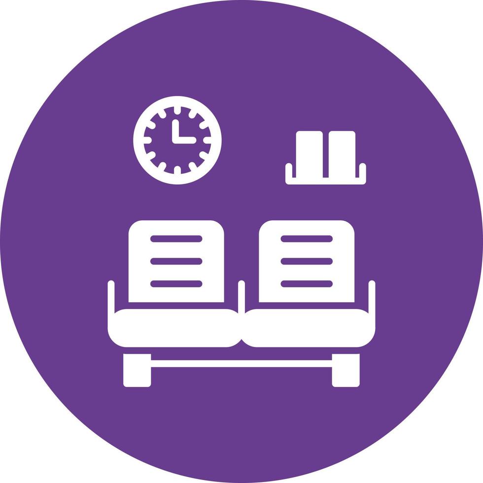 Waiting Room Glyph Circle Multicolor vector