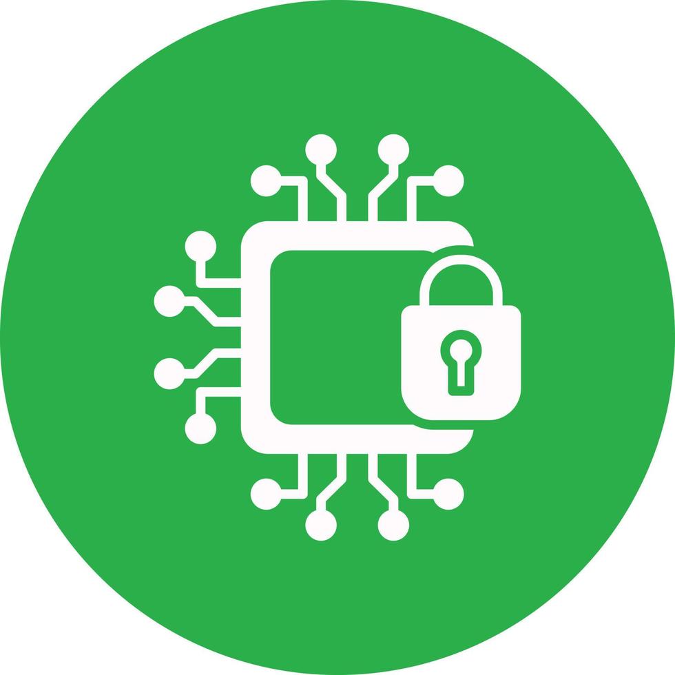 Encrypt Glyph Circle Multicolor vector