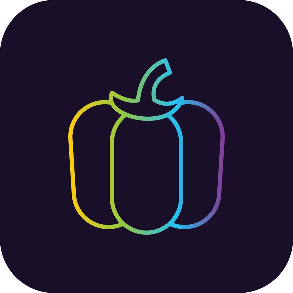 Pepper Gradient Icon vector