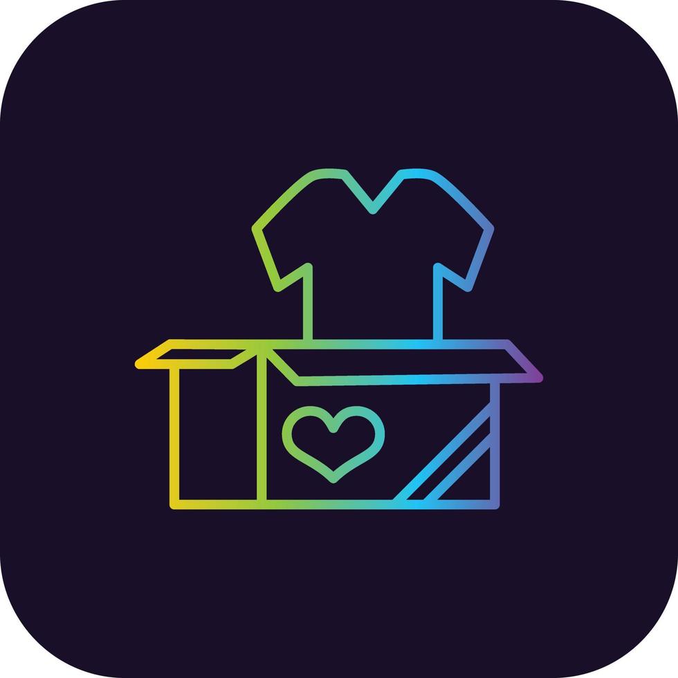 Cloth Donate Gradient Icon vector