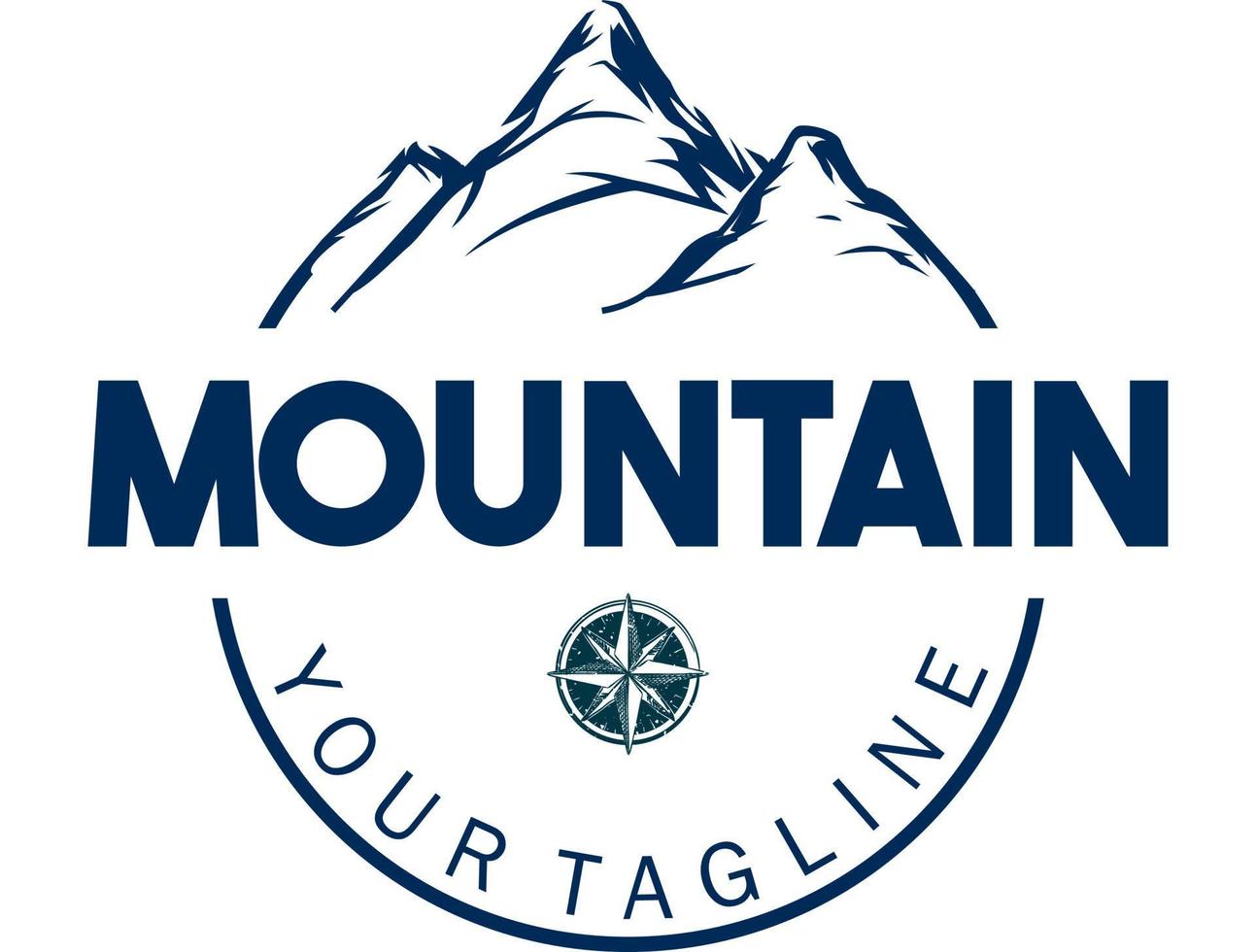 Mountain Logo Illustartion vector.Vintage mountain and outdoor adventures icon logo. Travel Tourism, hiking and camping Logo vector