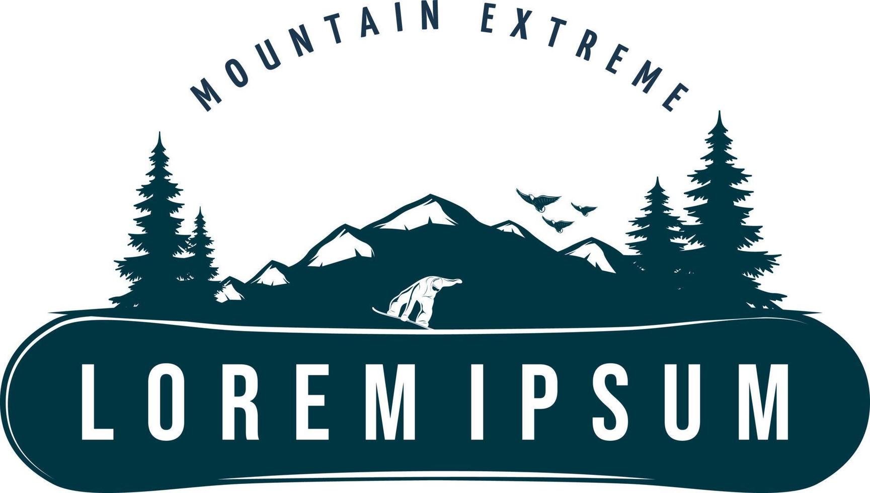 Ilustración de vector de diseño de logotipo de campamento de montaña moderno. montaña adecuada para logotipos de empresas de camping y aventura.