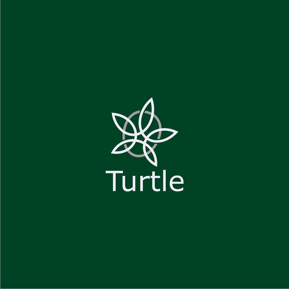 turtle logo vector outline design modern