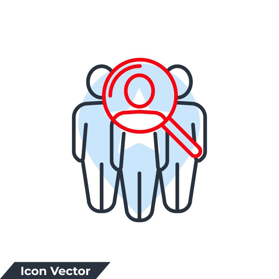 audience icon logo vector illustration. target with audience symbol template for graphic and web design collection