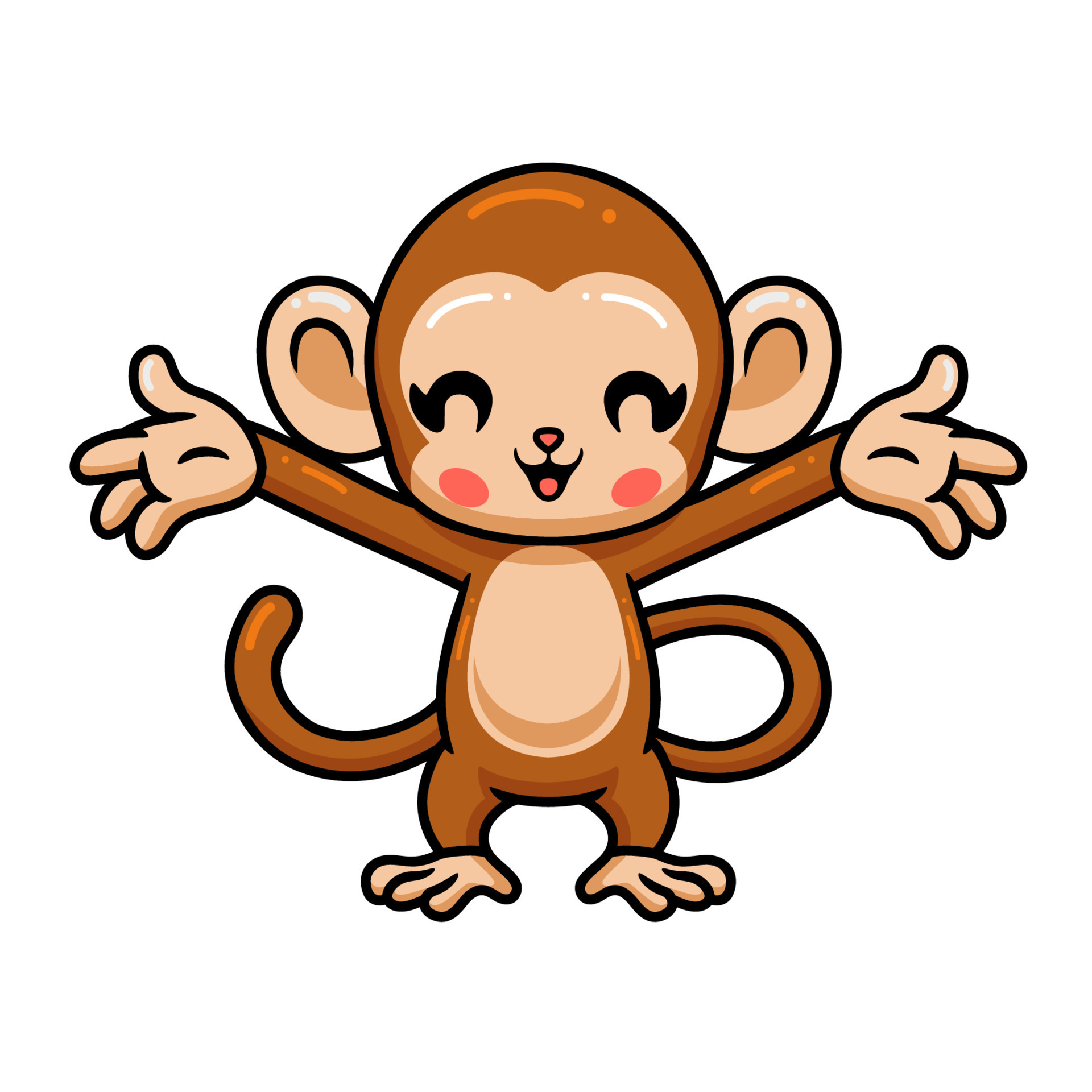 Cute baby monkey cartoon raising hands 9876840 Vector Art at Vecteezy Cute baby monkey cartoon raising hands 9876840 Vector Art at Vecteezy