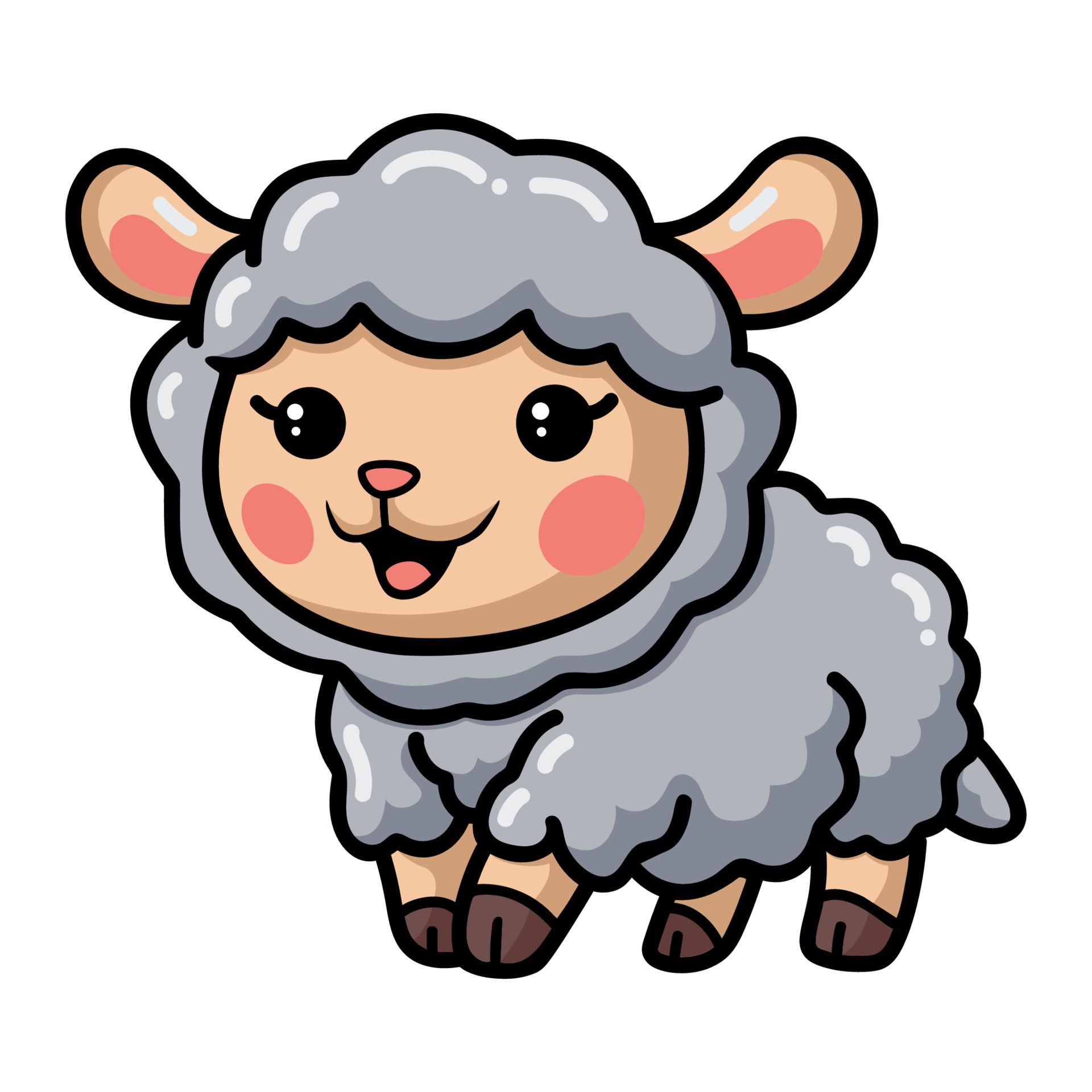 Cute happy baby sheep cartoon 9876871 Vector Art at Vecteezy Cute happy baby sheep cartoon 9876871 Vector Art at Vecteezy