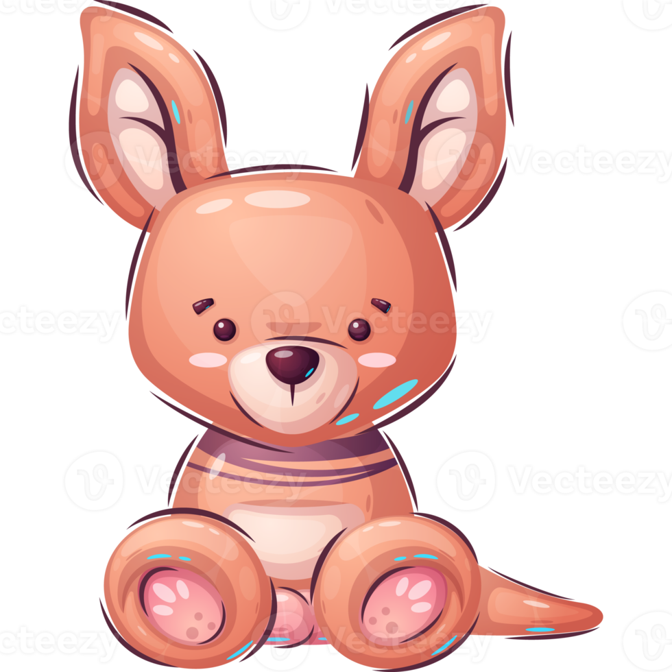 Cartoon character adorable animal, isolated element, cute hand drawn style wildlife png