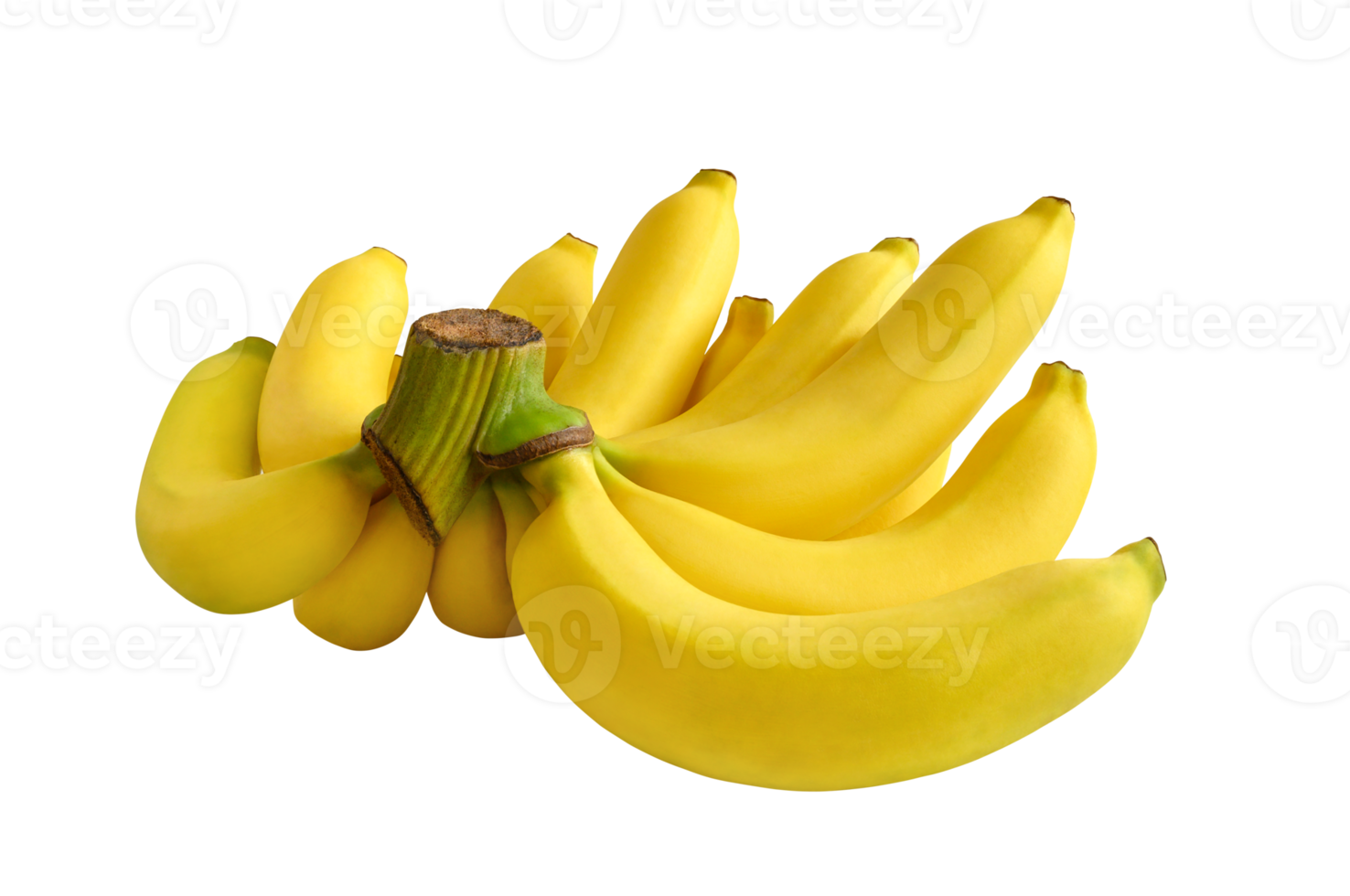 gäng färsk banan isolerad på vit bakgrund med urklippsbana. png