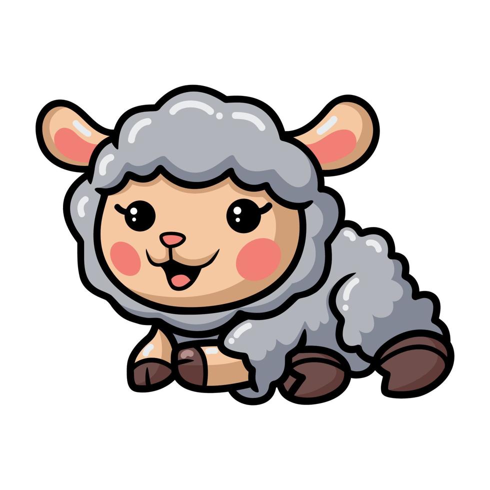 dibujos animados de ovejas bebé lindo que se establecen 9877490 Vector en  Vecteezy