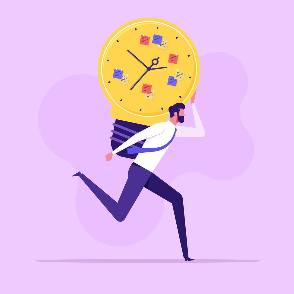 Time management. Deadline. about the time schedule. Vector illustration