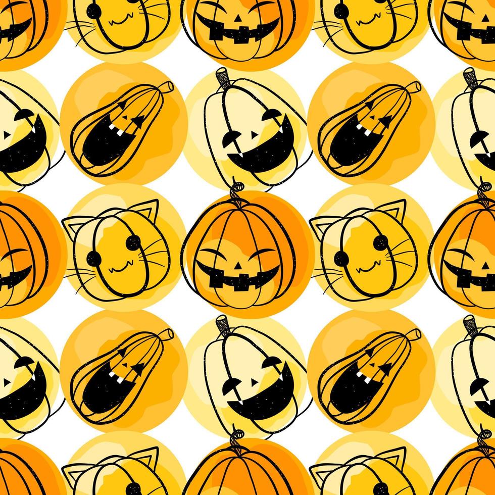 Seamless pattern with Halloween season. Trick or treat. Wrapping paper pattern. vector