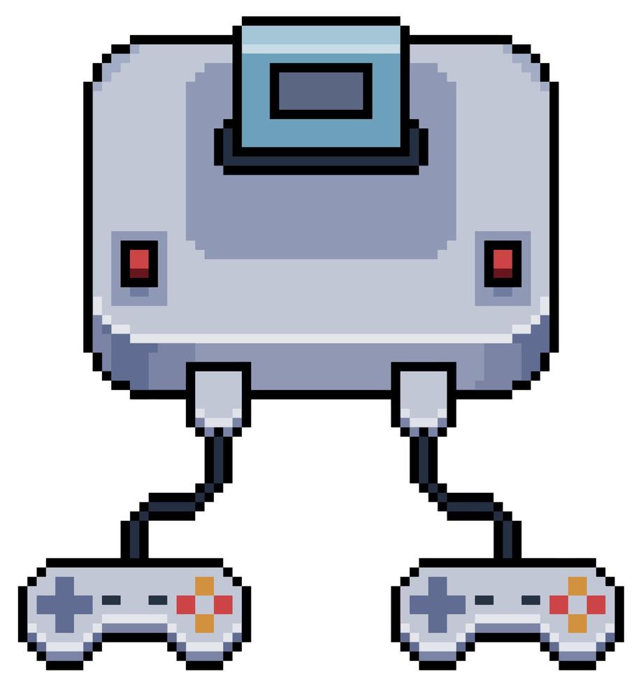 pixel art antiguo icono de vector de consola de videojuegos para juego de 8 bits sobre fondo blanco