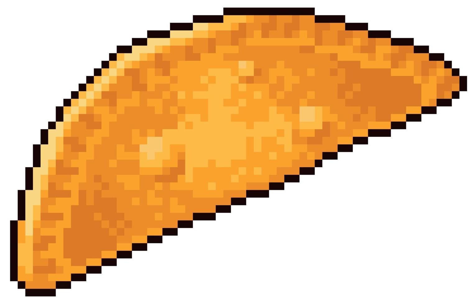 Pixel art pastry vector icon for 8bit game on white background