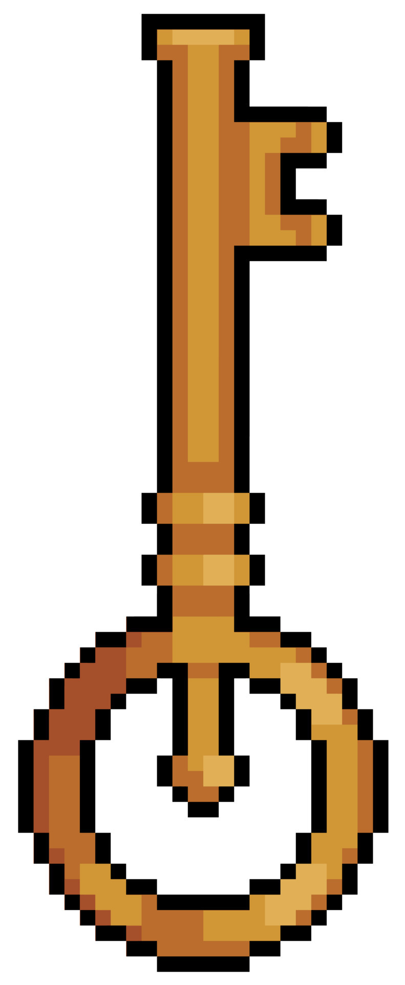 Pixel art Key vector icon for 8bit game on white background 9878326 Vector Art at Vecteezy