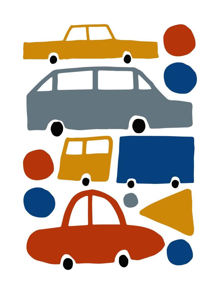 Colorful abstract car vector illustration