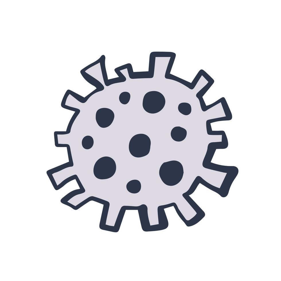 Virus simple hand drawn vector illustration