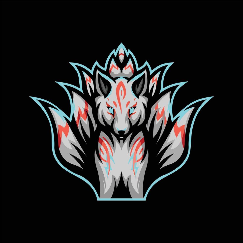 mascota esport lobo logo vector