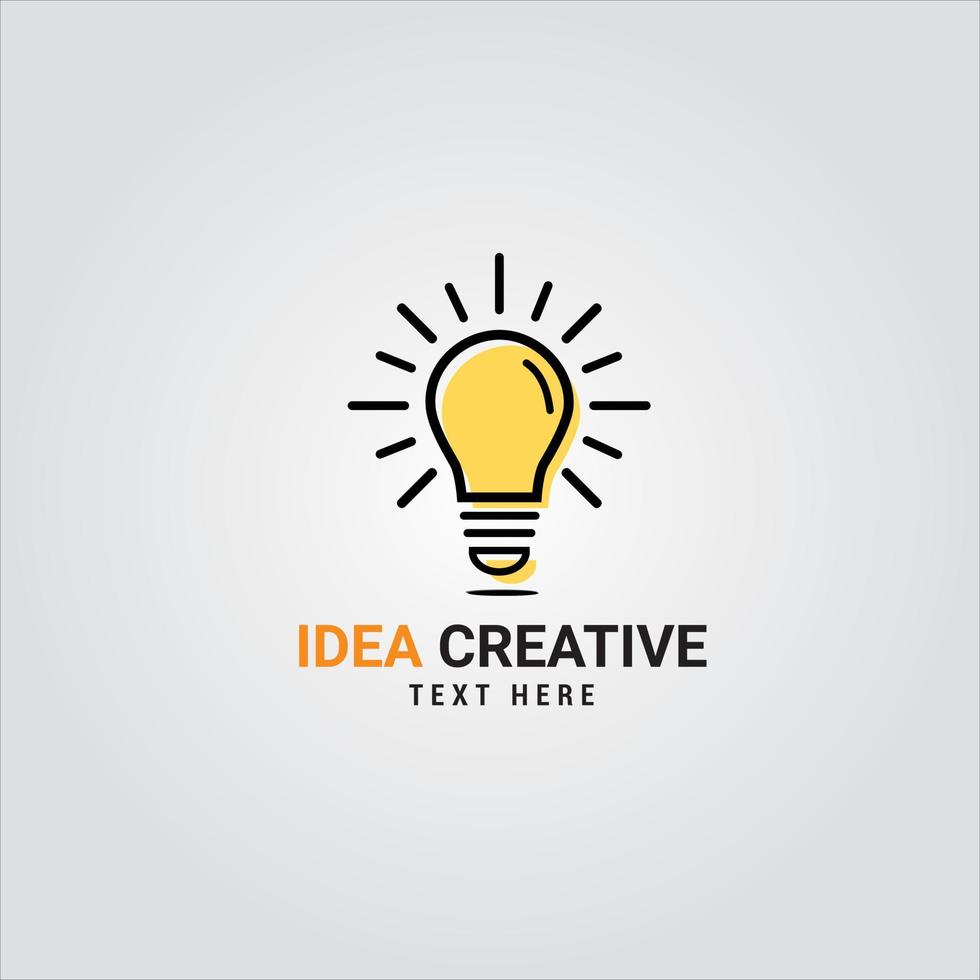 stock vectorial de diseño de logotipo de idea creativa. vector