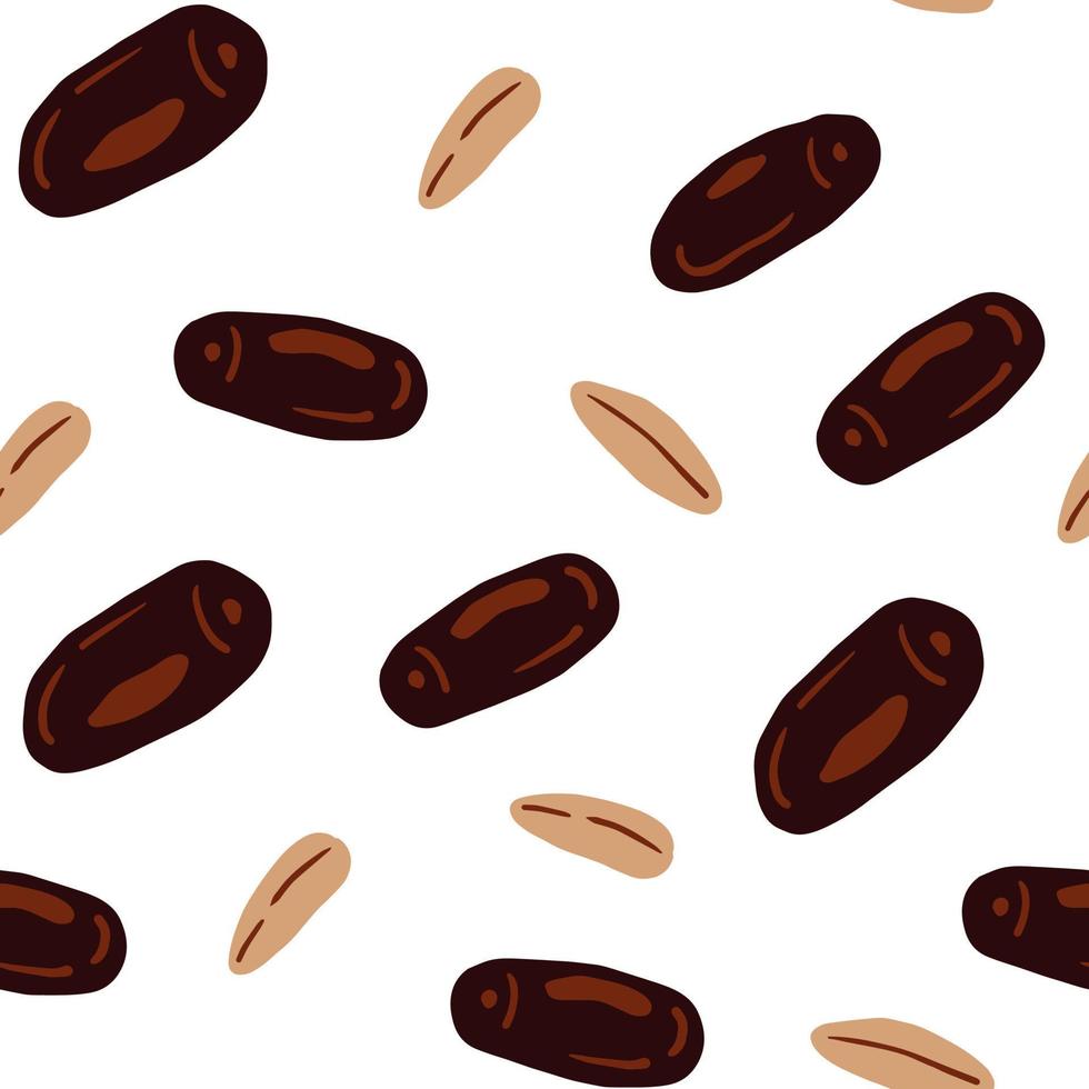 Date dried fruit seamless background vector