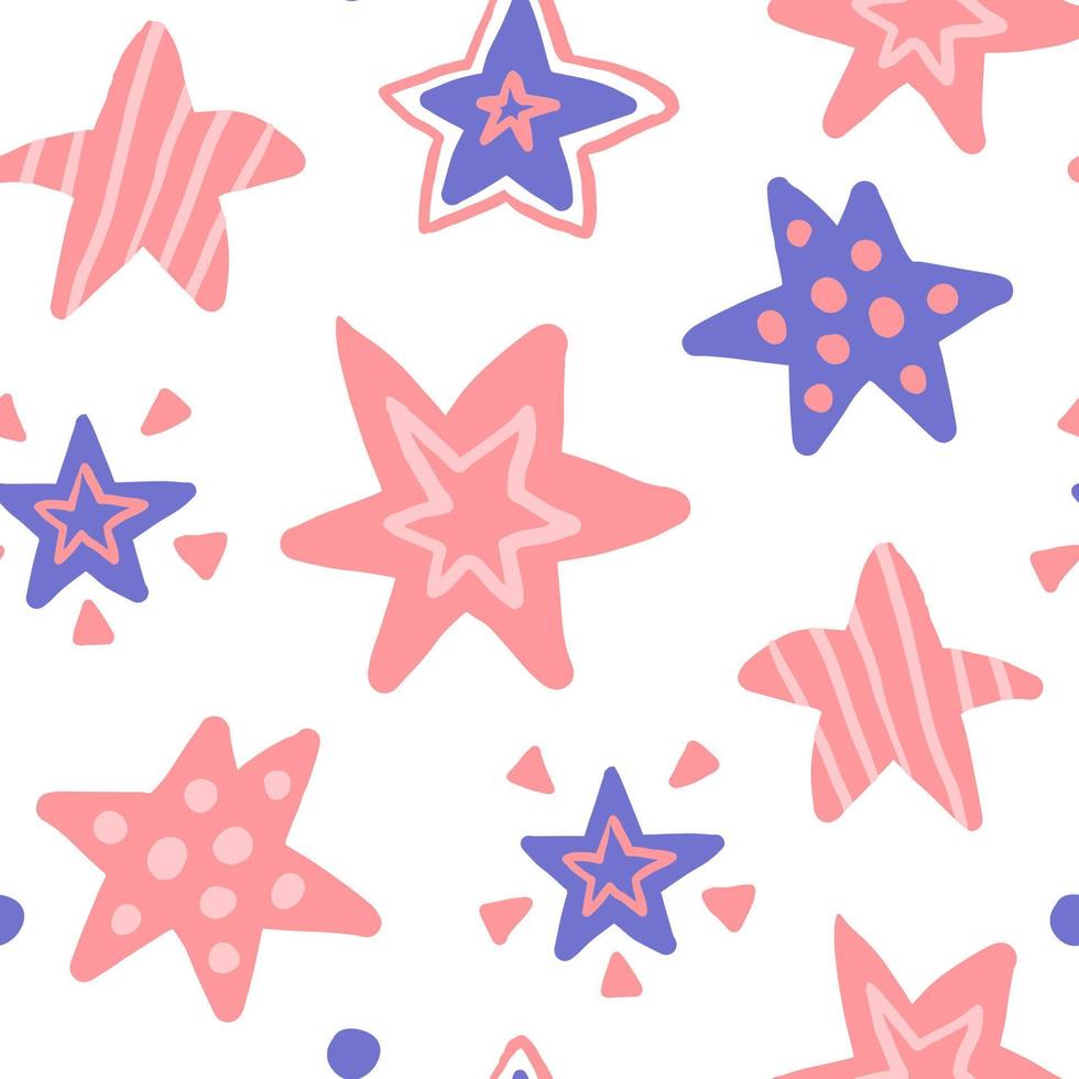 Stars festive greeting seamless pattern vector
