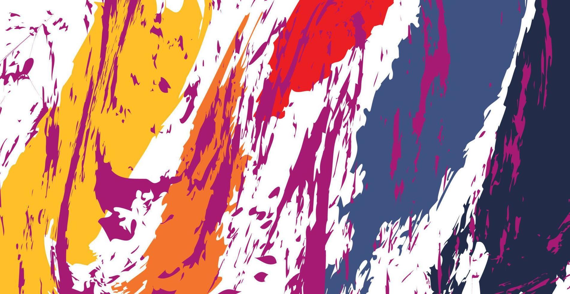 Smears and splashes of colorful paint - Vector