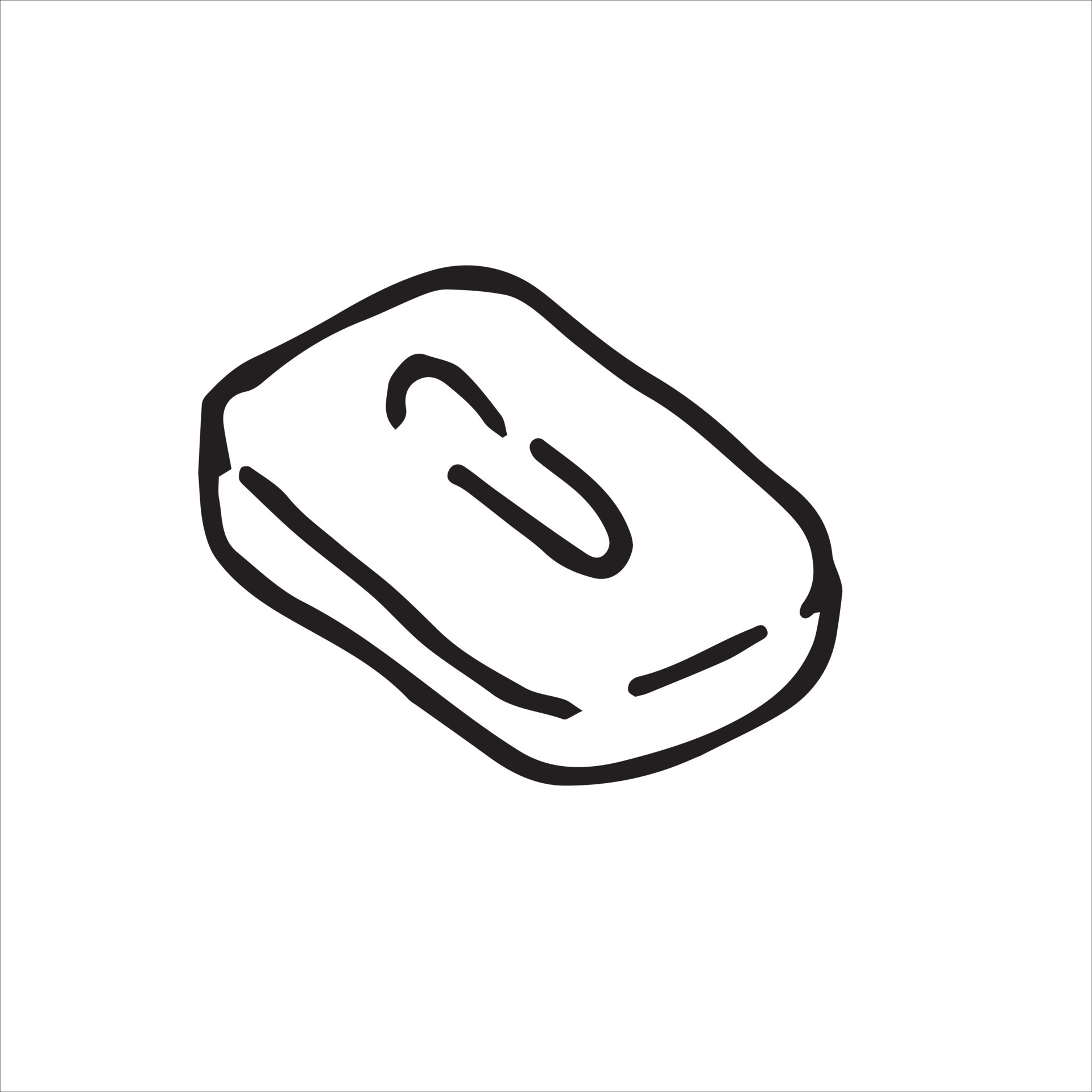 vector illustration in doodle style. soap. simple line drawing, soap