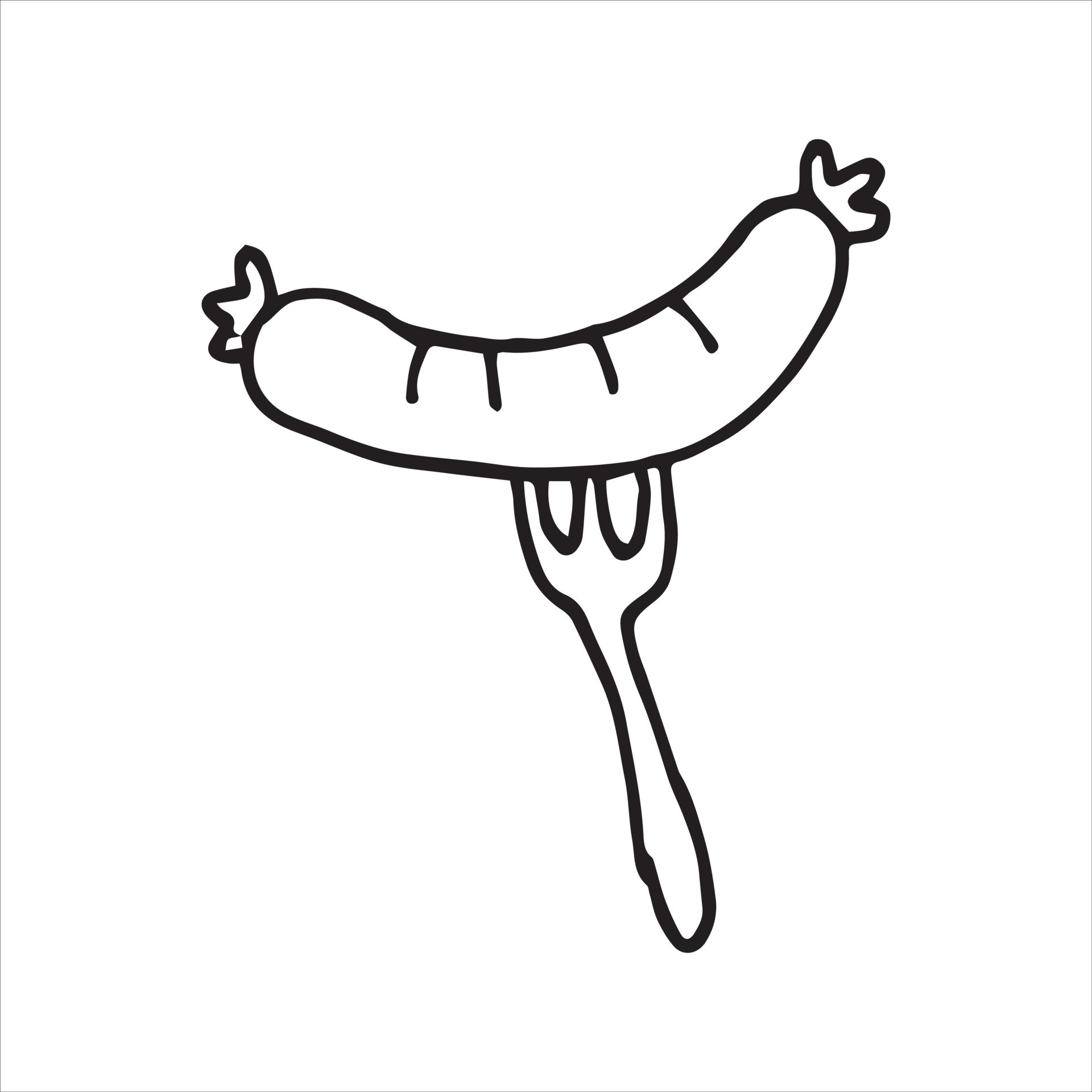 Sausage clipart drawing sausages clip cliparts pages coloring template