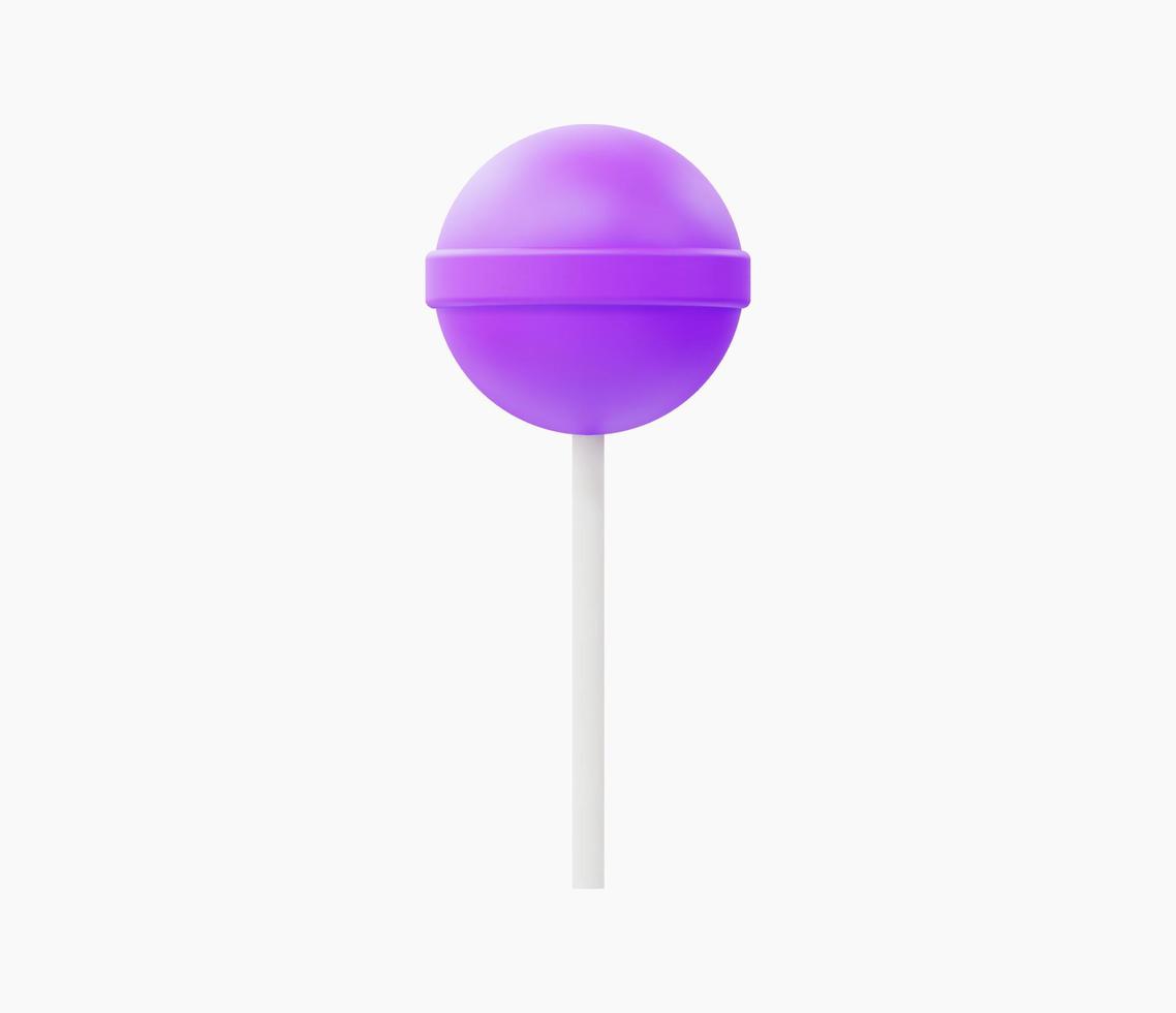 3d Realistic Lollipop vector illustration.