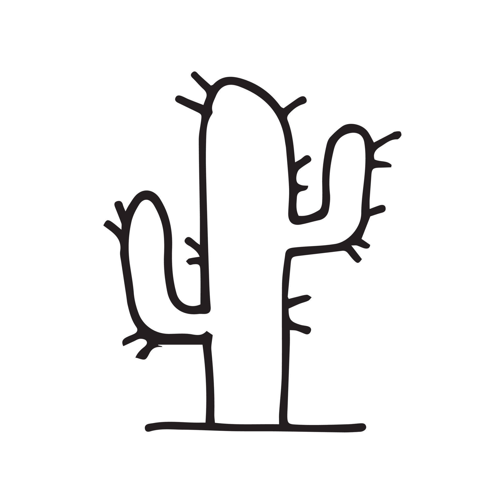 vector illustration in doodle style, cartoon, flat. cactus. Symbol ...