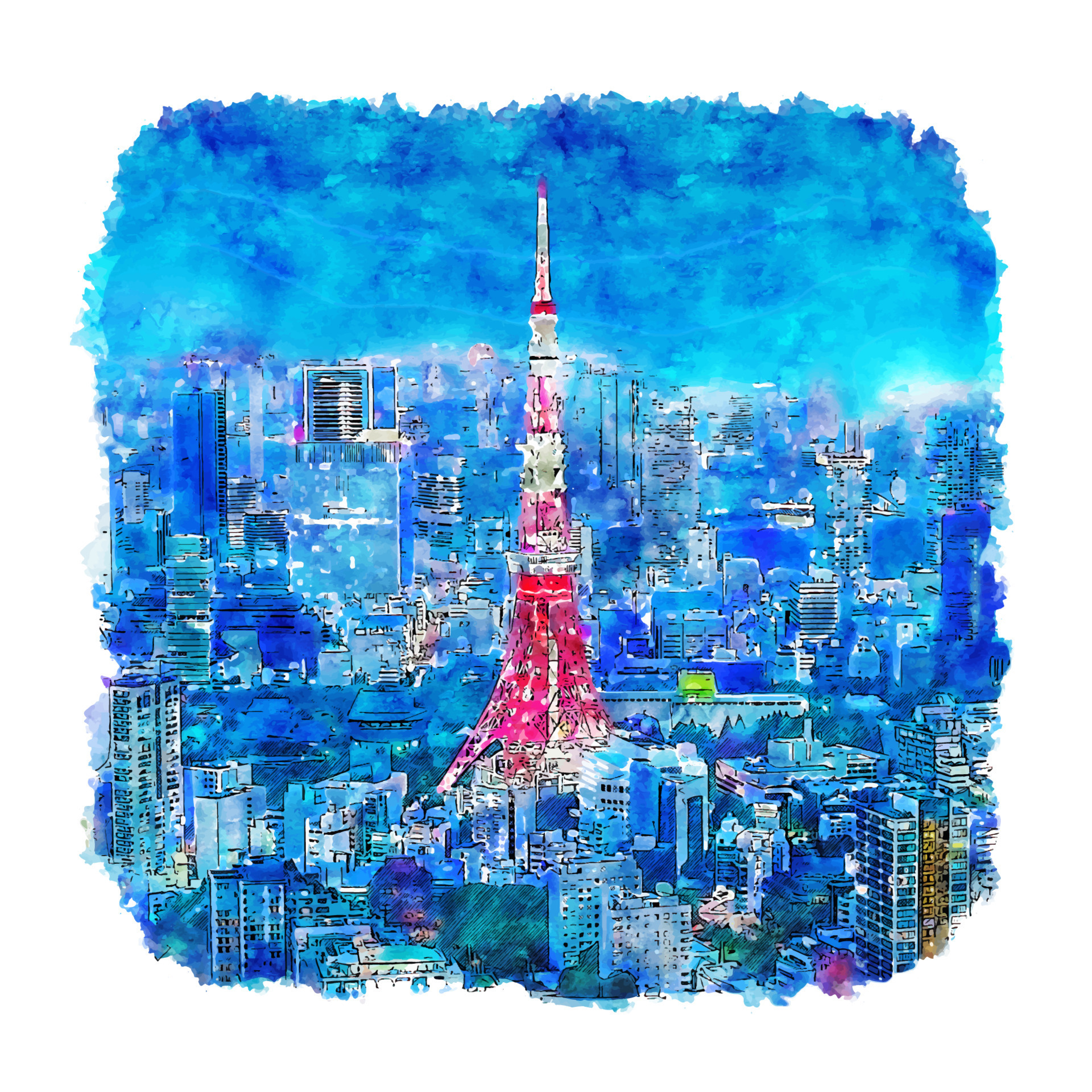Tokyo Tower Icon Silhouette Illustration Tourism Building Vector Graphic  Pictogram Symbol Clip Art Doodle Sketch Black Sign Stock Vector  Adobe  Stock