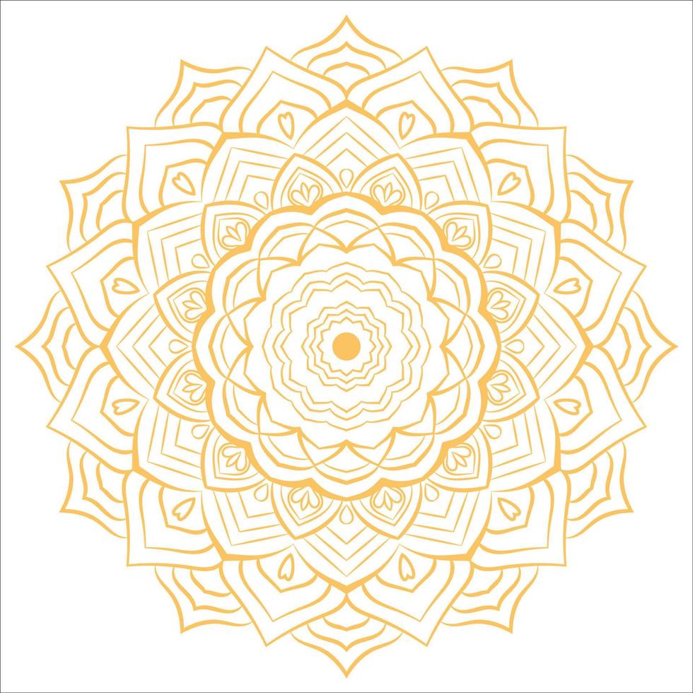 diseño de patrón de arte ornamental de lujo de vector de mandala