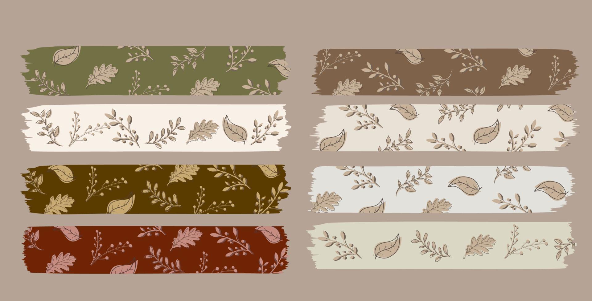 Cute washi tape simple design illustration vector
