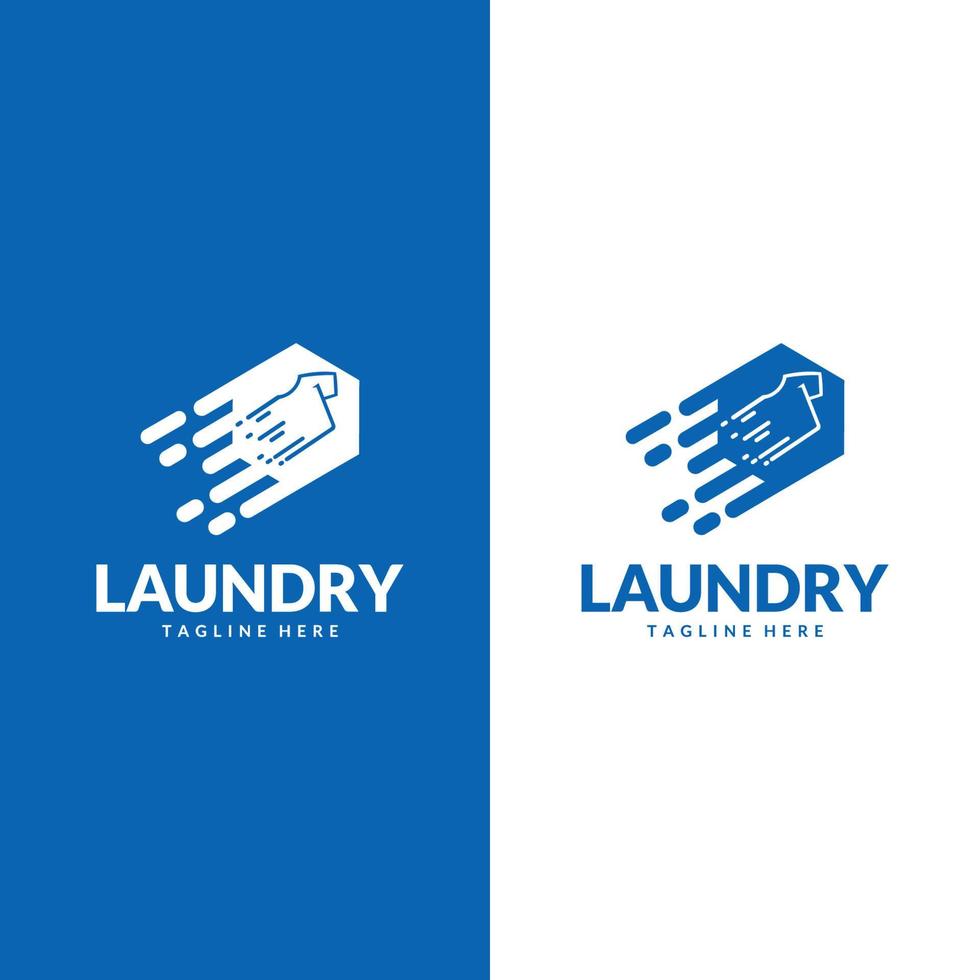Laundry Logo. Template Design Vector for laundry business in creative silhouette shape isolate vector illustration.