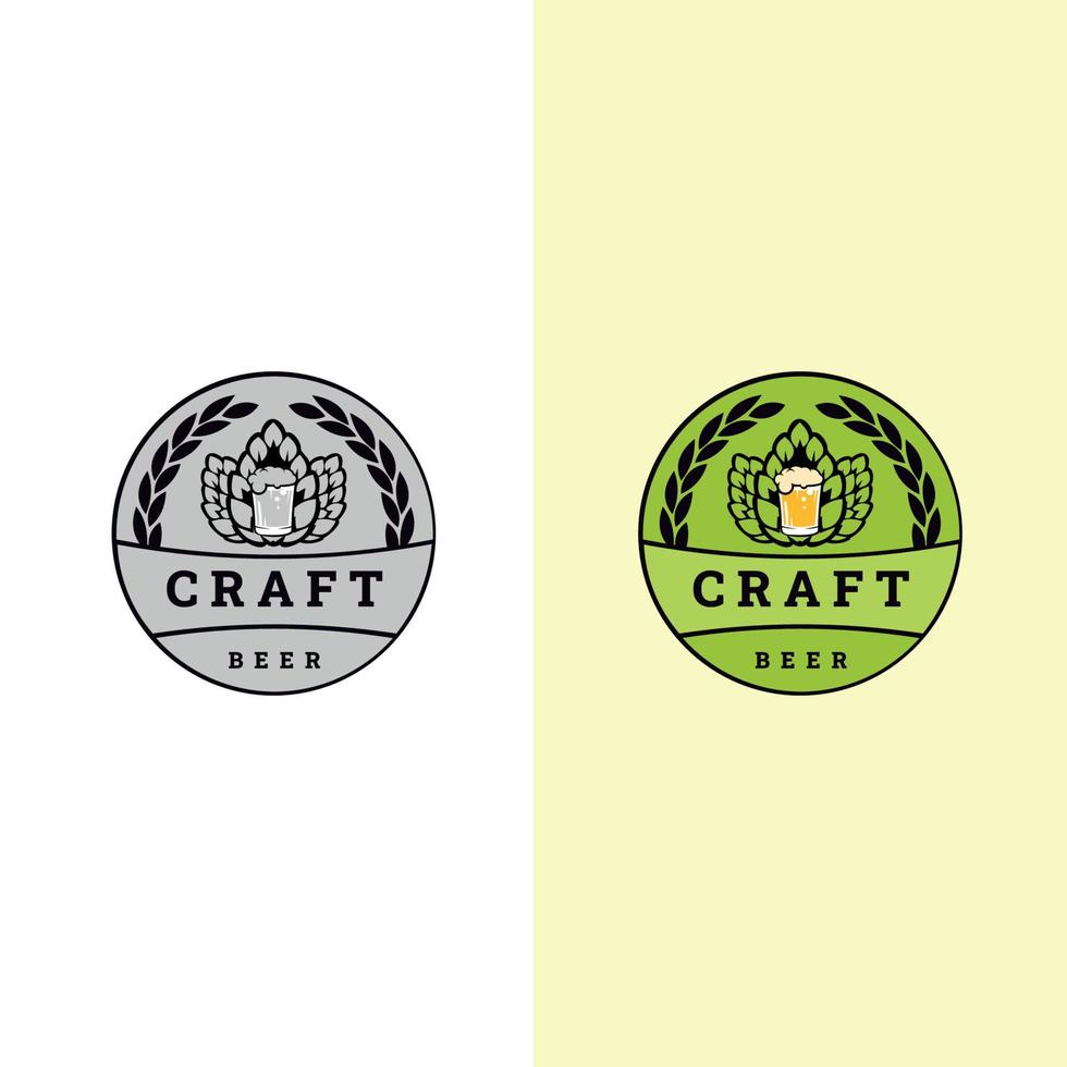 beer logo. Craft beer logo, symbols, icons, pub labels, badges collection. Beer Business signs template, logo, brewery identity concept vector