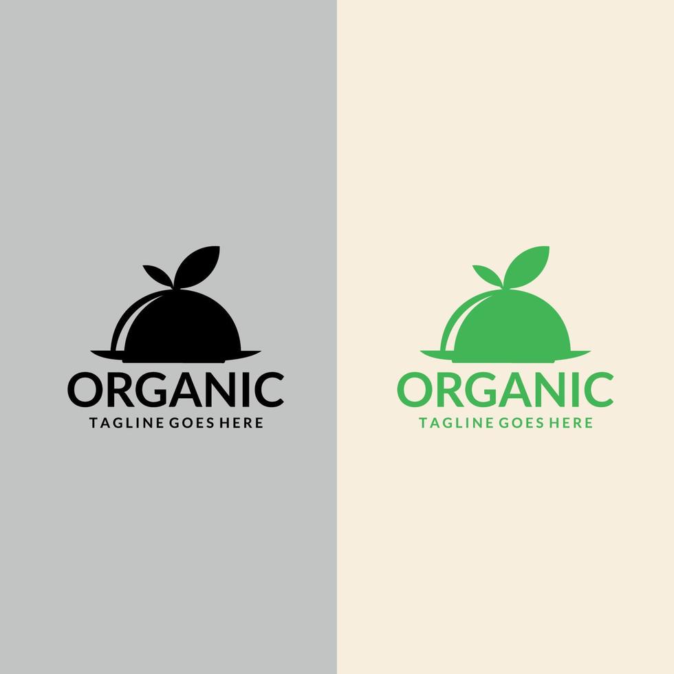 Healthy Food Vector. Vector icon template for vegan restaurant, diet menu, natural products.