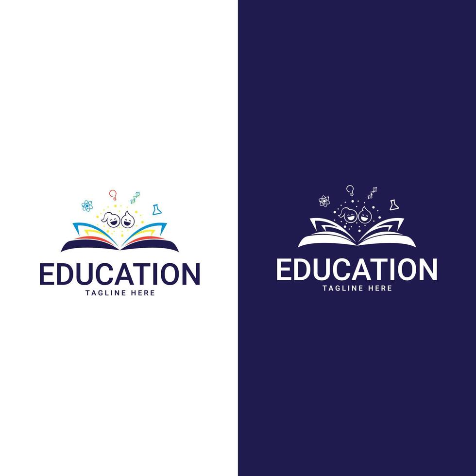 kids education logo design template. vector