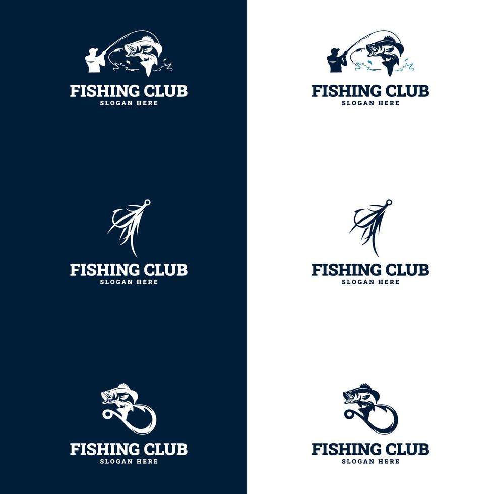 Fishing logo template. Sport fishing Logo. fishing illustration template vector
