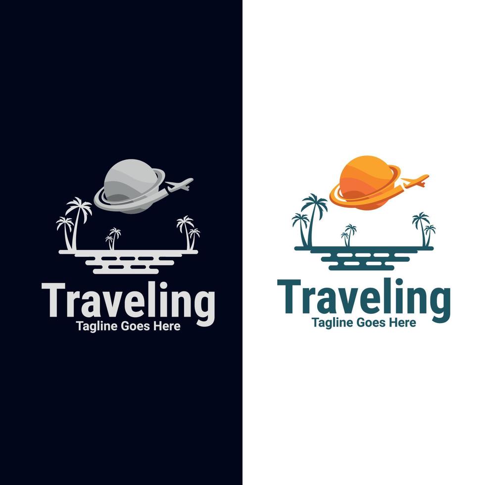 Travel logo template. travel agency and tour guide. vector