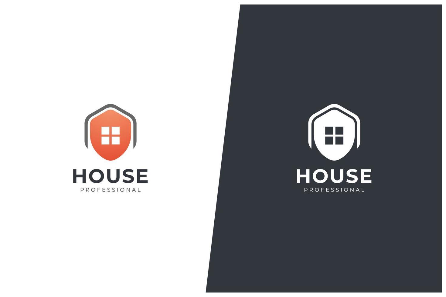 concepto de logotipo de vector de casa renovación de bienes raíces arquitectura de estructura moderna