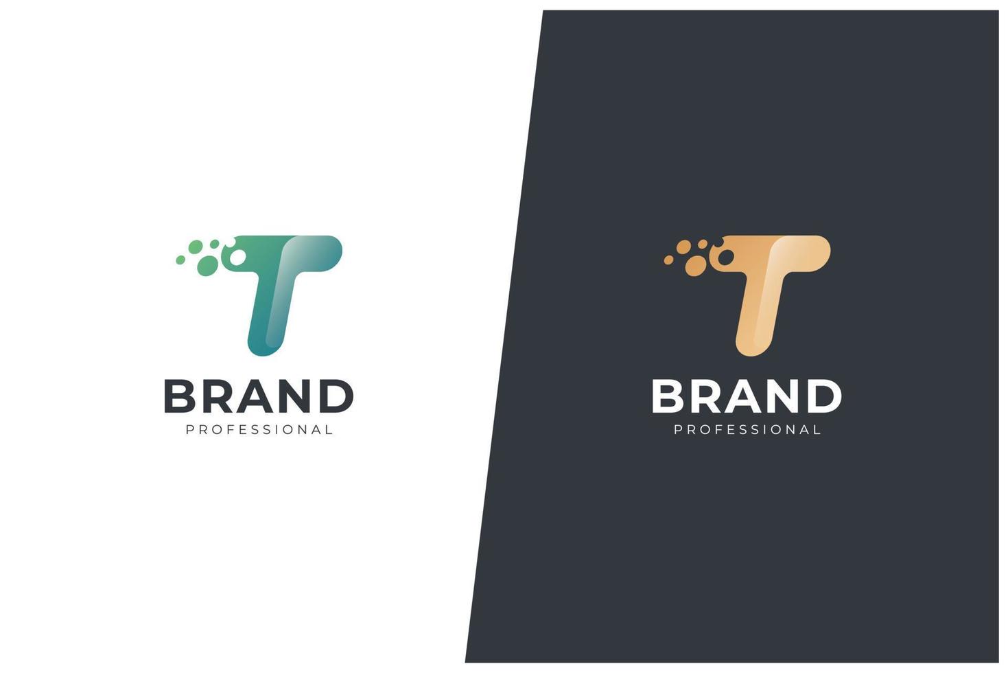 T Letter Logo Vector Concept Icon Trademark. Universal T Logotype Brand