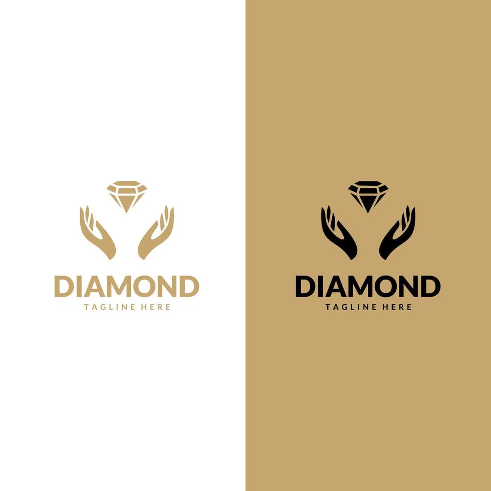plantilla de vector de diseño de logotipo de joyería de diamantes. símbolos para cosméticos, joyas, productos de belleza